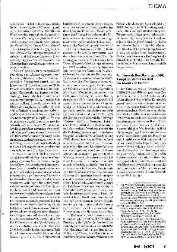 Vorschauseite 4: Große Koalition - kleinkarierte und klientelorientierte Sozialpolitik?