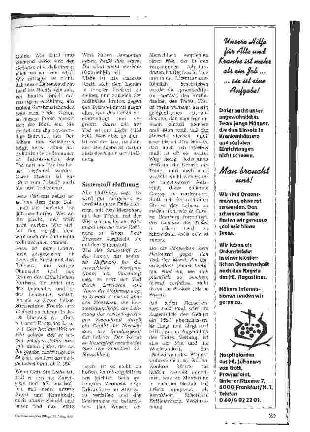 Vorschauseite 3: Christlicher Glaube in der Krankenpflege Vortrag v. 29.10.92