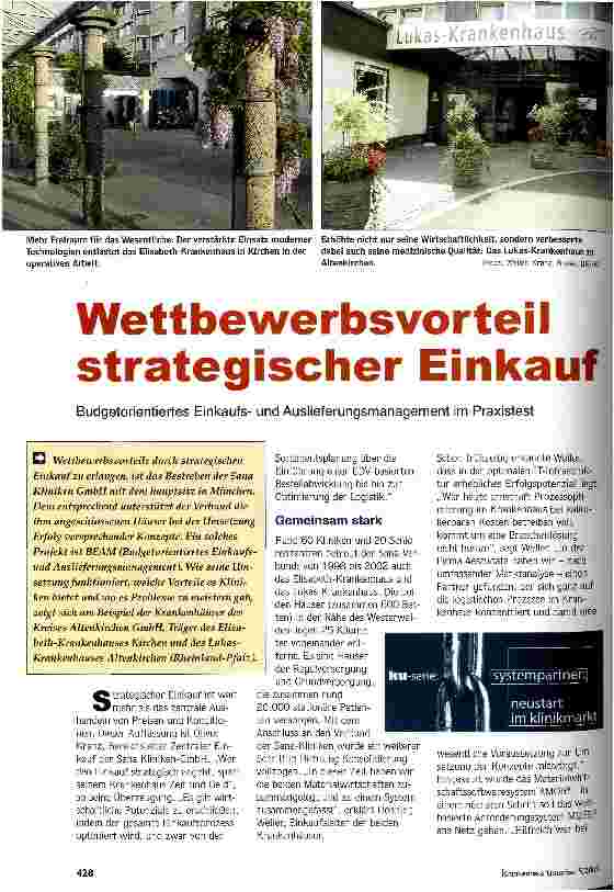 Vorschauseite 1: Wettbewerbsvorteil strategischer Einkauf Budgetorientiertes Einkaufsund Auslieferungsmanagement im Praxistest