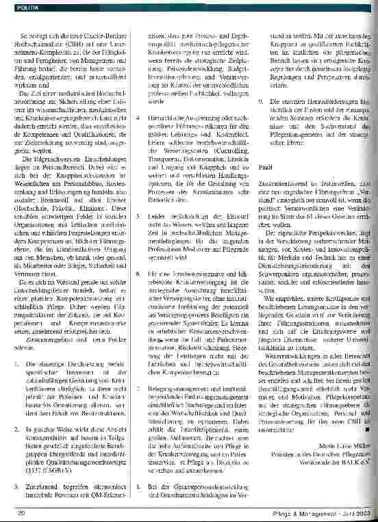 Vorschauseite 2: Berliner Abgeordnetenhaus, 7. April 2003 Statement Berliner Pflegeforum zum Vorschaltgesetz über die Umstrukturierung der Hochschulmedizin im Land Berlin