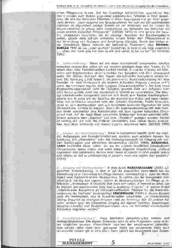 Vorschauseite 5: Fremdheit ist überall Fazit einer semesterübergreifenden Forschungsarbeit an der Katholischen Fachhochschule Freiburg i.Br., Fachbereich Pflege