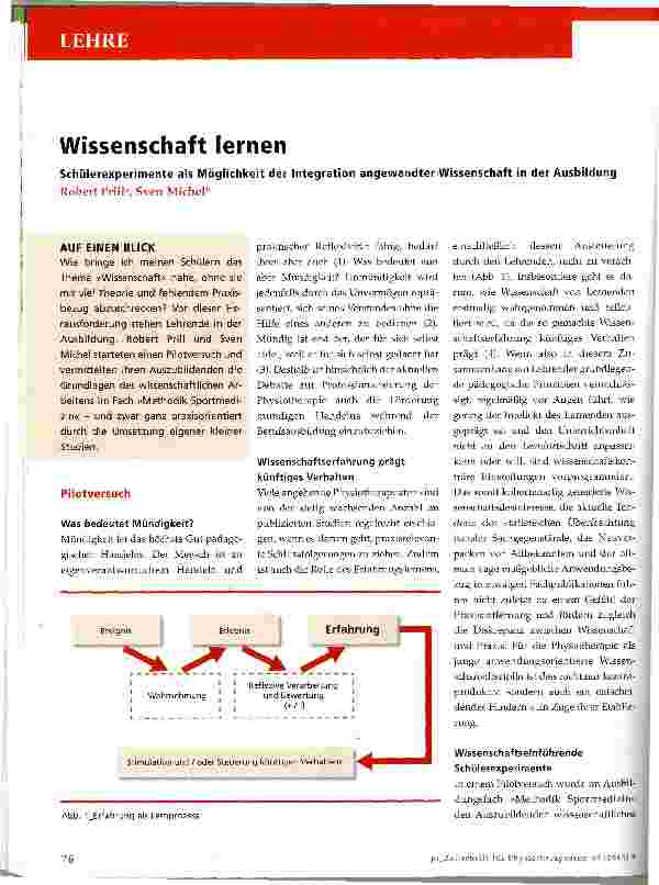 Vorschauseite 1: Wissenschaft lernen