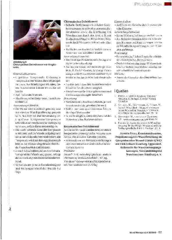 Vorschauseite 3: PFLEGELEXIKON -DIE SERIE ZUM SAMMELN Versorgungsmöglichkeiten in verschiedenen Wundstadien, Teil 1