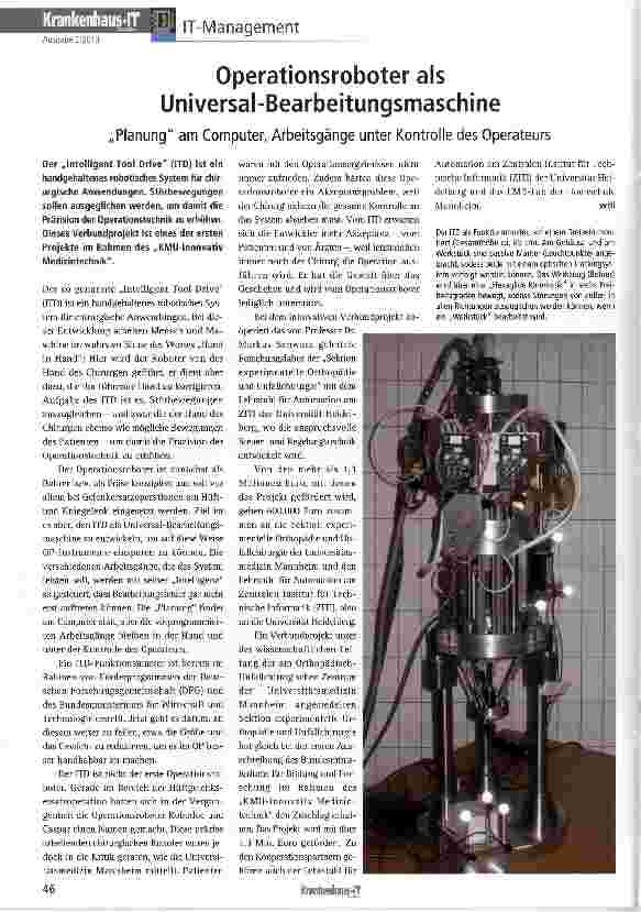 Vorschauseite 1: Operationsroboter als Universal-Bearbeitungsmaschine