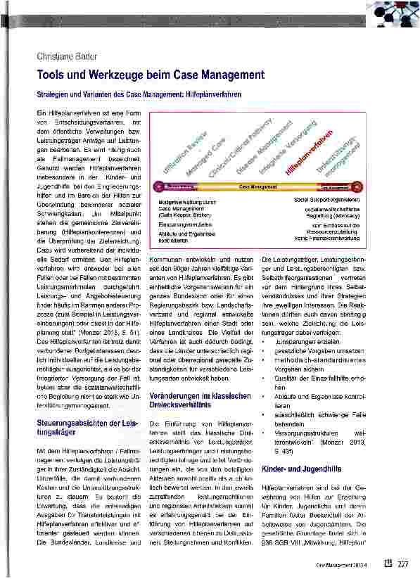 Vorschauseite 1: Tools und Werkzeuge beim Case Management