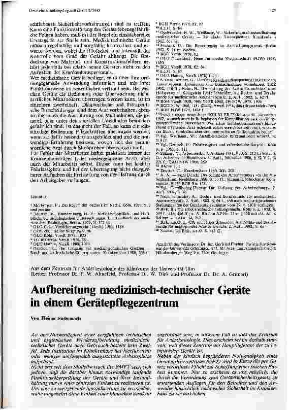 Vorschauseite 5: Haftungsprobleme in der Medizintechnik