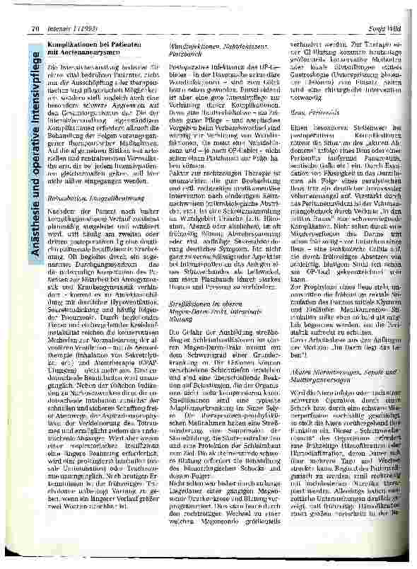 Vorschauseite 6: Anästhesie bei Operationen von Aortenaneurysmen (Intensivtherapie und -pflege) Teil 2