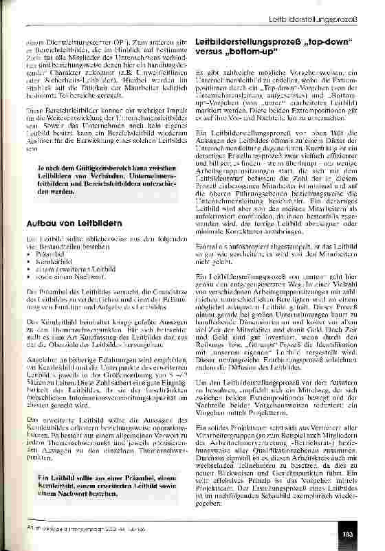 Vorschauseite 4: Der Leitbilderstellungsprozeß als Identifikationsinstrument für Mitarbeiter Erfolg und Mißerfolg von Unternehmensleitbildern im Gesundheitswesen