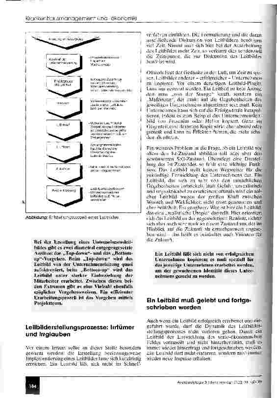 Vorschauseite 5: Der Leitbilderstellungsprozeß als Identifikationsinstrument für Mitarbeiter Erfolg und Mißerfolg von Unternehmensleitbildern im Gesundheitswesen