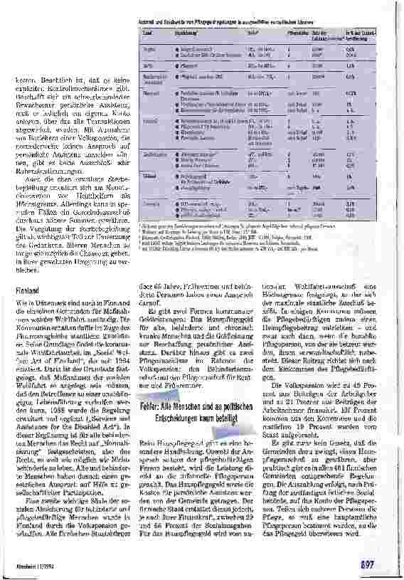 Vorschauseite 4: Pflegegeldregelungen in Europa Teil II
