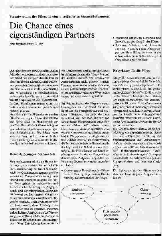 Vorschauseite 1: Die Chance eines eigenständigen Partners