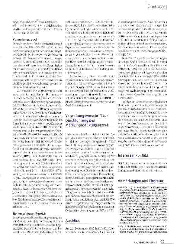 Vorschauseite 4: Qualitätsmanagement - Der neue Ansatz der aktualisierten KRINKO/BfArM-Empfehlung zu den Anforderungen an die Hygiene bei der Aufbereitung von Medizin Produkten