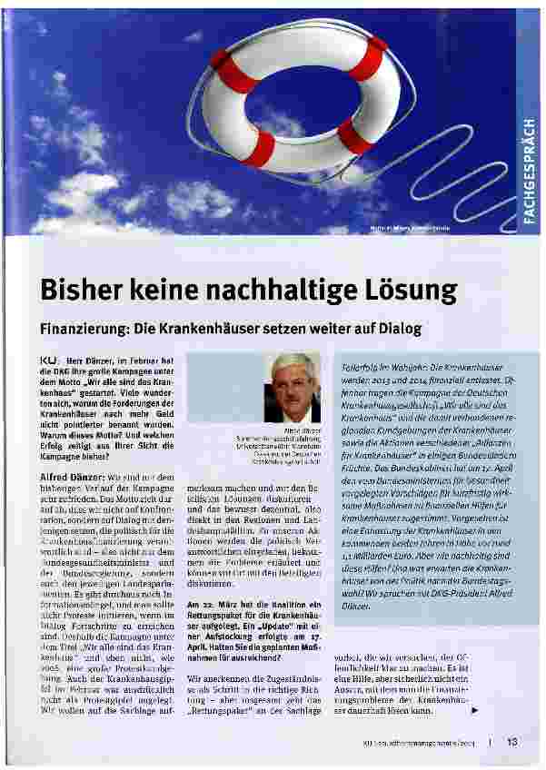 Vorschauseite 1: Bisher keine nachhaltige Lösung