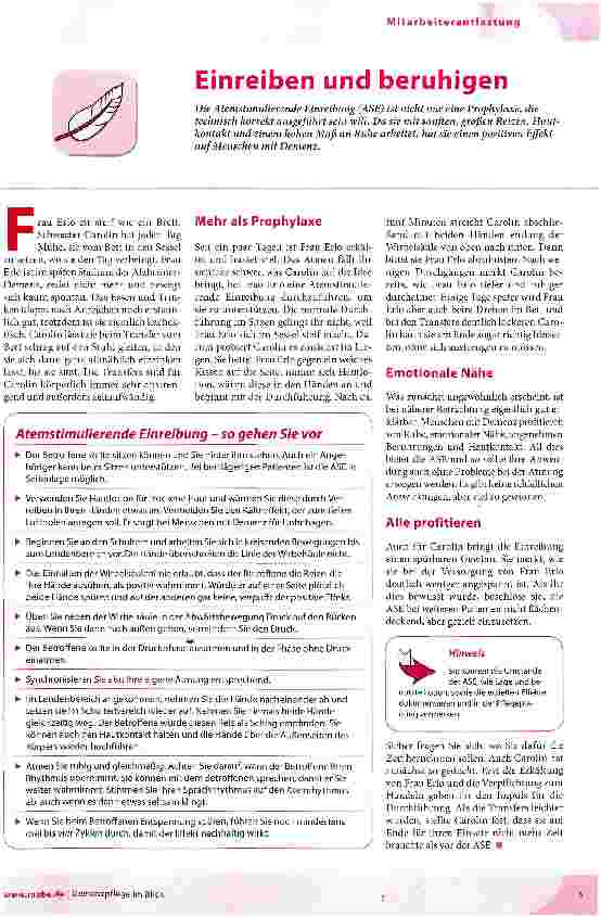 Vorschauseite 1: Einreiben und beruhigen
