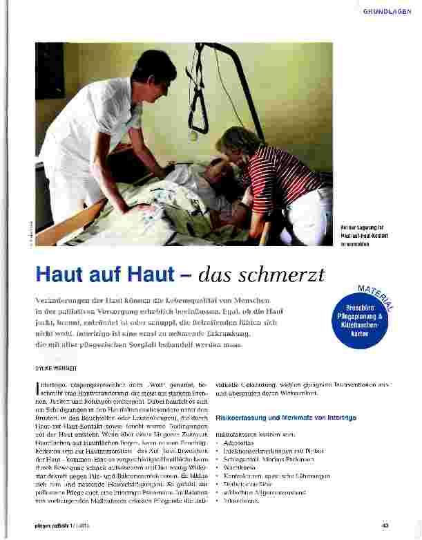 Vorschauseite 1: Haut auf Haut - das schmerzt