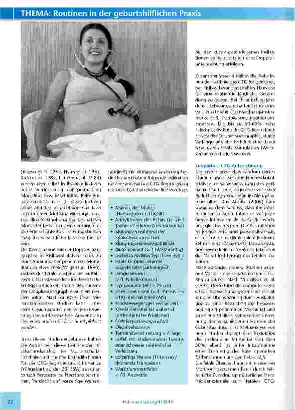 Vorschauseite 2: AWMF-Leitlinie „Anwendung des CTG während Schwangerschaft und Geburt