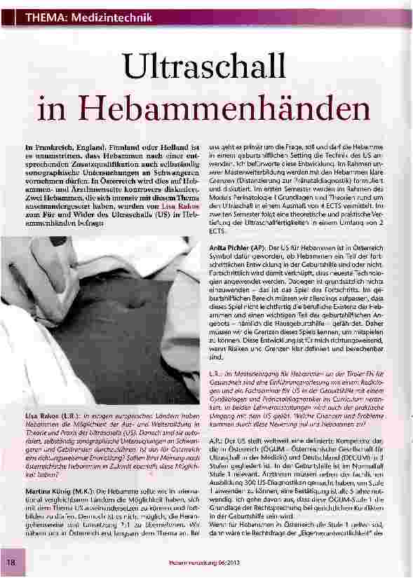 Vorschauseite 1: Ultraschall in Hebammenhänden