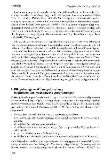 Vorschauseite 6: Komplexe Wirkungszusammenhänge in der Pflege erforschen: Konzepte statt Rezepte