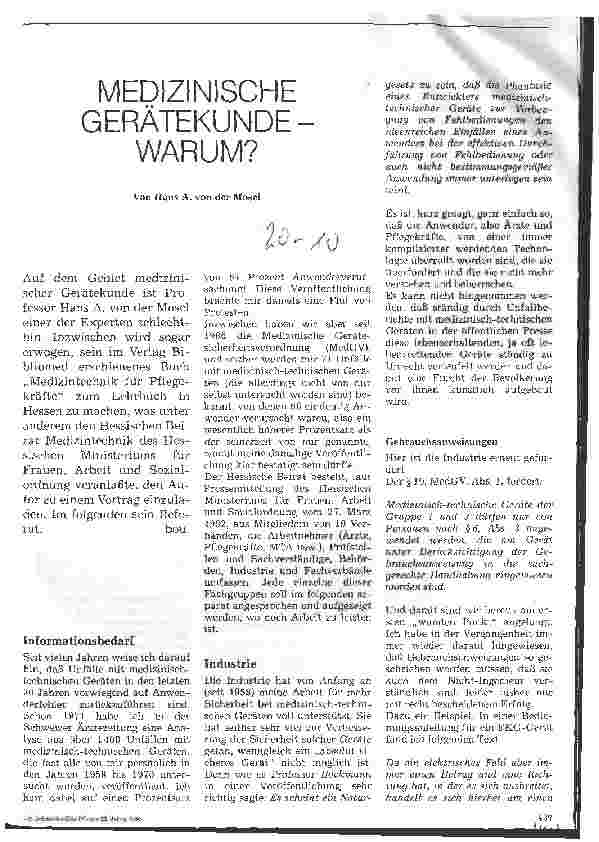 Vorschauseite 1: Medizinische Gerätekunde warum? Referat