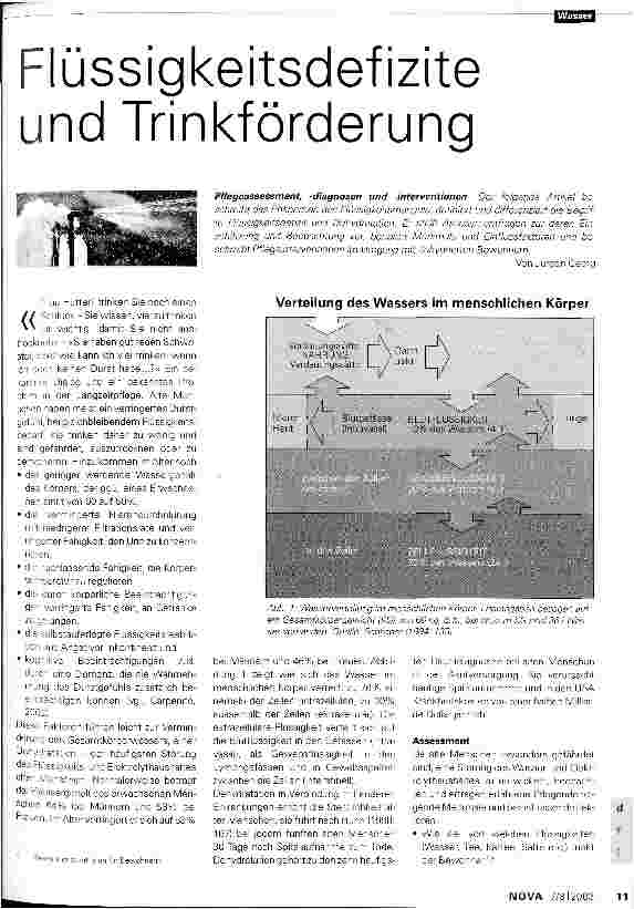 Vorschauseite 1: Flüssigkeitsdefizite und Trinkförderung