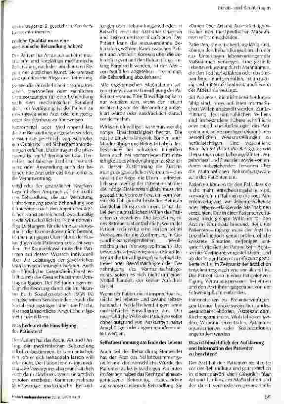 Vorschauseite 2: Patientencharta
