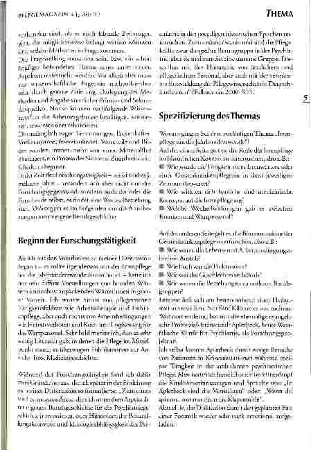 Vorschauseite 2: Annäherung an die eigene Berufsgeschichte Irrenpflege in einer westfälischen Anstalt um die Jahrhundertwende