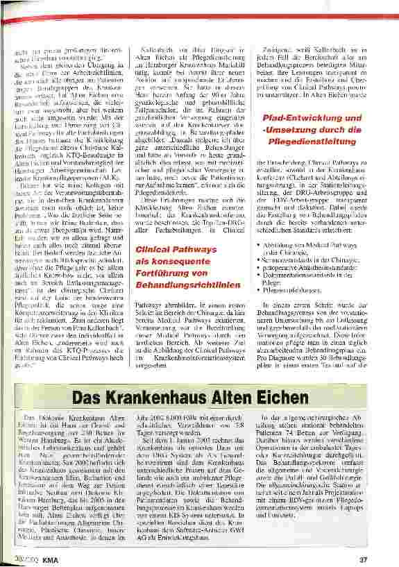 Vorschauseite 2: Pflege in der Verantwortung Clinical Pathways