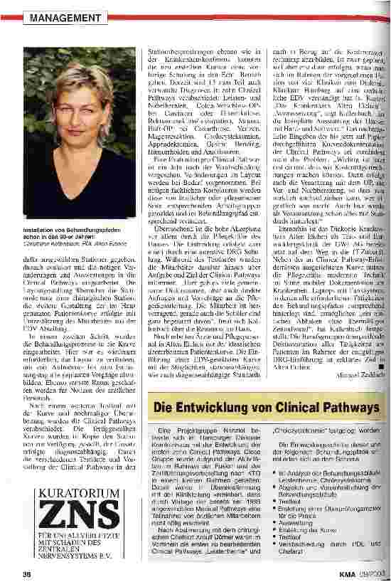 Vorschauseite 3: Pflege in der Verantwortung Clinical Pathways