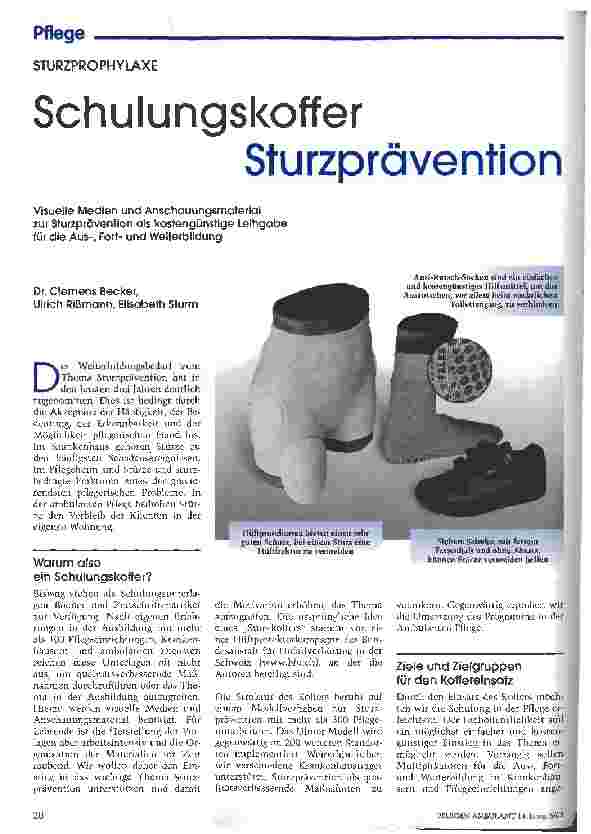 Vorschauseite 1: Schulungskoffer Sturzprävention