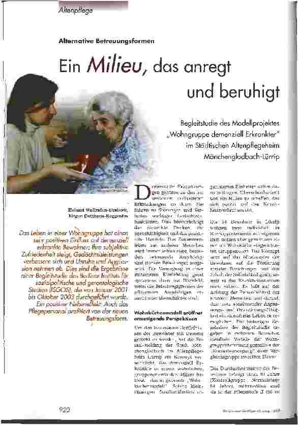 Vorschauseite 1: Ein Milieu, das anregt und beruhigt