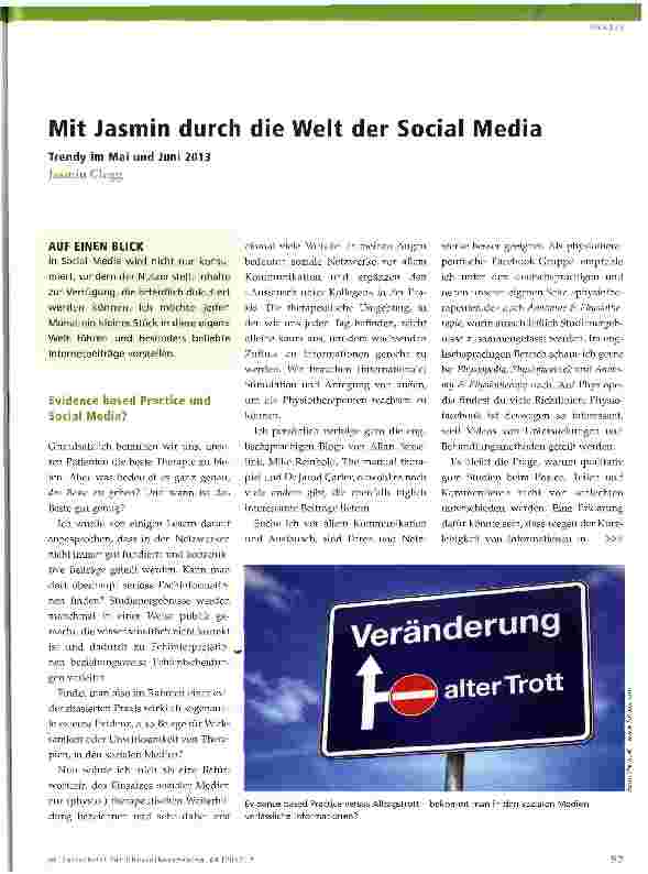 Vorschauseite 1: Mit Jasmin durch die Welt der Social Media