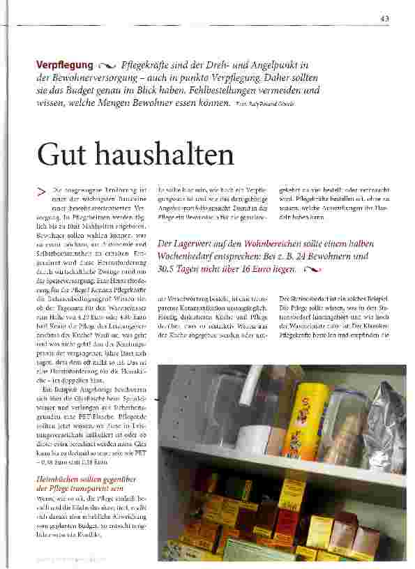 Vorschauseite 1: Gut haushalten