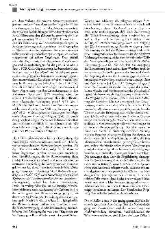 Vorschauseite 4: Zu den Kosten für die Kennzeichnung persönlicher Wäsche von Heimbewohnern SGB XI § 88 Abs. 1 Satz 1; BetrtflG HE § 18 Abs. 1