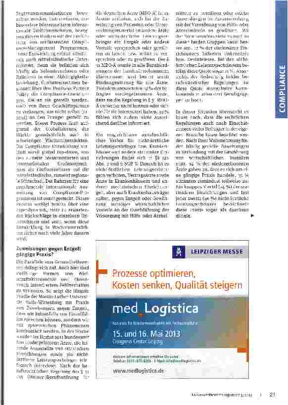 Vorschauseite 2: Fair Play in der Gesundheitswirtschaft
