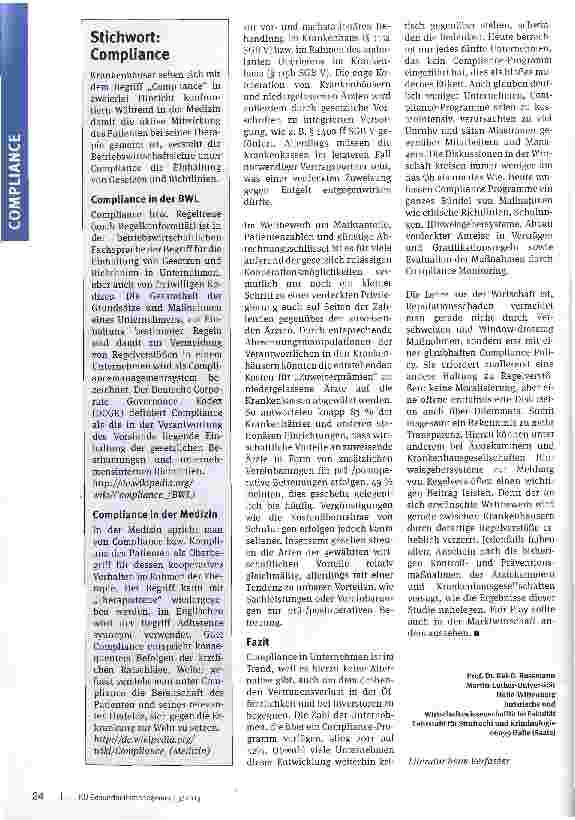 Vorschauseite 5: Fair Play in der Gesundheitswirtschaft