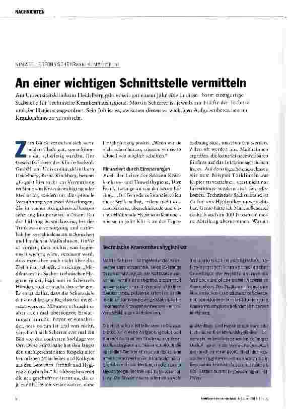 Vorschauseite 1: An einer wichtigen Schnittstelle vermitteln