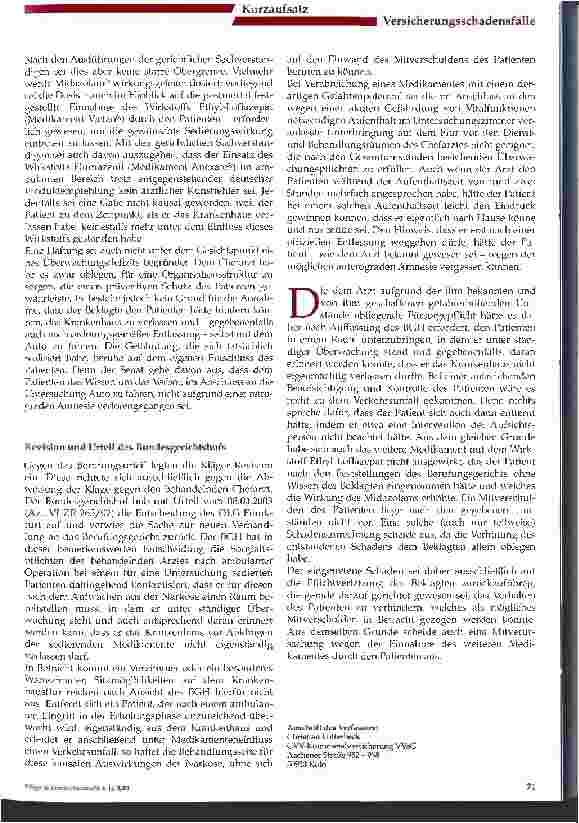 Vorschauseite 3: Zu den Überwachungsund Kontrollpflichten der Behandlungsseite nach ambulant durchgeführtem Eingriff
