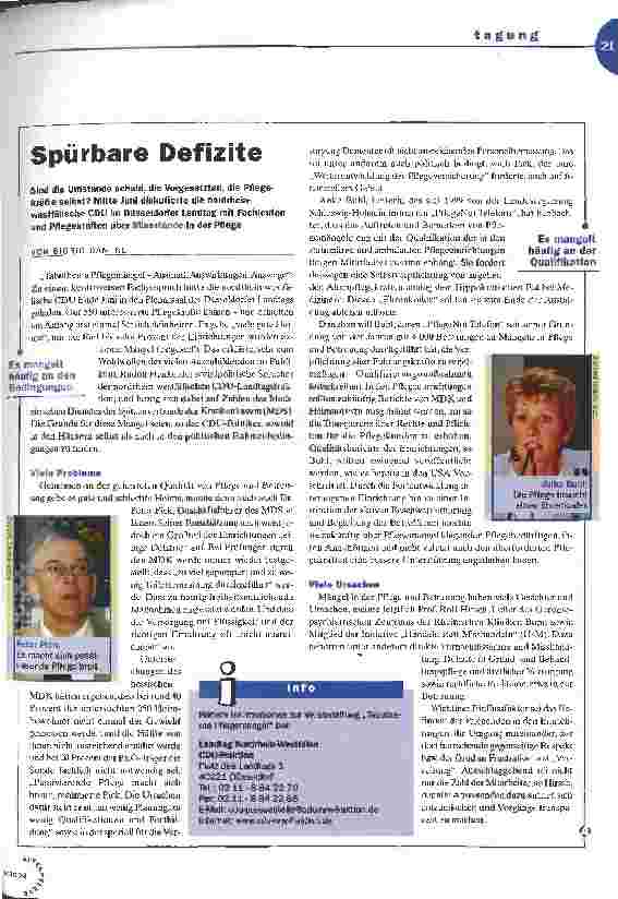 Vorschauseite 1: Spürbare Defizite