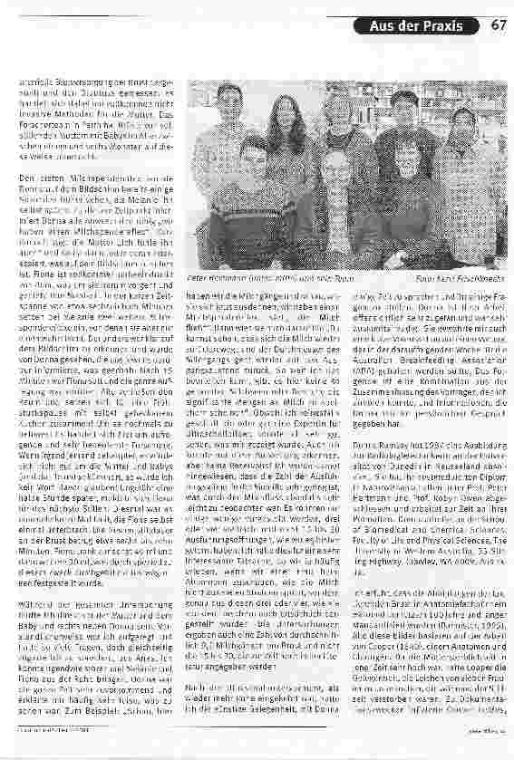 Vorschauseite 3: Auf den Spuren der WissenschaftEindrücke von der Arbeit von Peter Hartmann und seinem Team Kerri Frischknecht, IBCLC