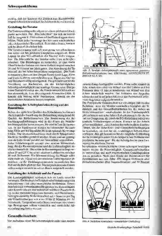 Vorschauseite 3: Ergonomische Gestaltung von Büroarbeitsplätzen im Krankenhaus