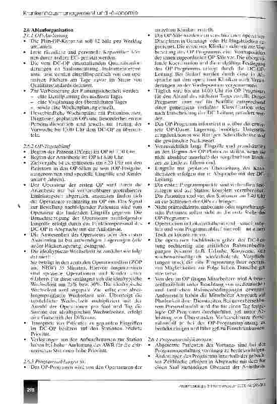 Vorschauseite 4: Implementierung einer Geschäftsordnung für ein zentrales OP-Management Öl oder Sand im Getriebe des OP-Ablaufs?