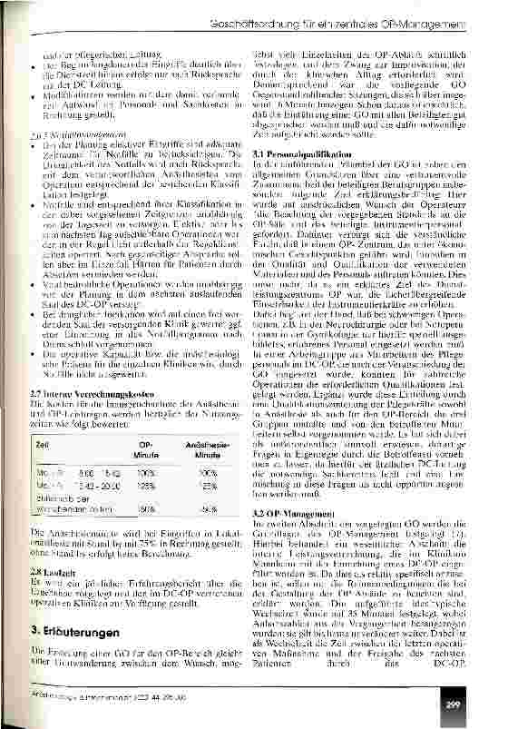 Vorschauseite 5: Implementierung einer Geschäftsordnung für ein zentrales OP-Management Öl oder Sand im Getriebe des OP-Ablaufs?