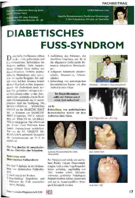 Vorschauseite 1: Diabetisches Fuss-Syndrom