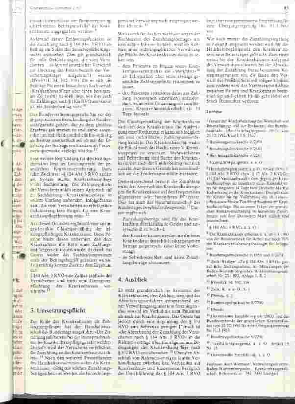 Vorschauseite 2: Zur Zuzahlung des Versicherten der gesetzlichen Krankenversicherung gem. Paragraph 184 Abs. 3 RVO