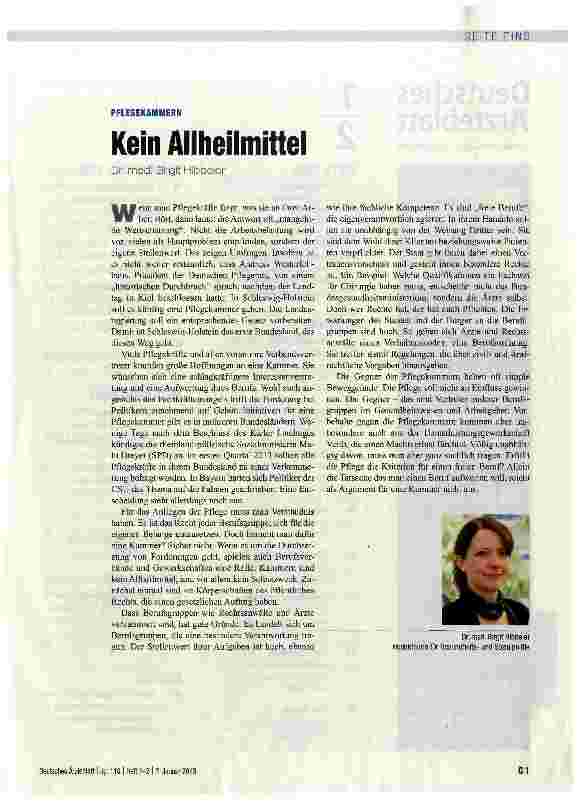 Vorschauseite 1: Kein Allheilmittel