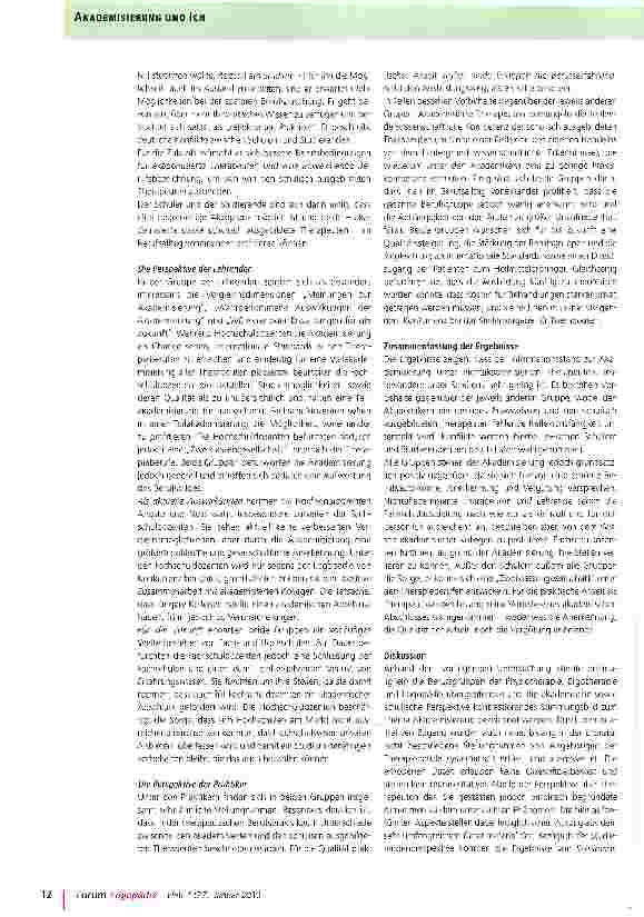 Vorschauseite 3: Therapieberufe - quo vadis?