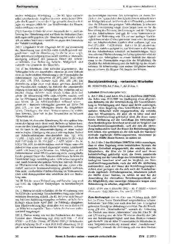 Vorschauseite 3: Anspruch auf Entfernung einer zu Recht erteilten Abmahnung aus der PersonalakteBGB §§242, 1004 Abs.1 Satz 1