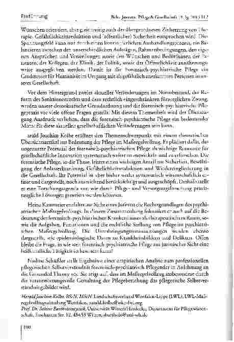 Vorschauseite 2: Forensisch-psychiatrische Pflege im Maßregelvollzug