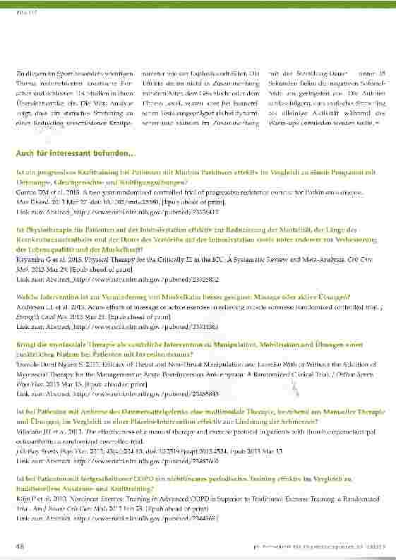 Vorschauseite 5: Evidenz-Update für die Physiotherapie