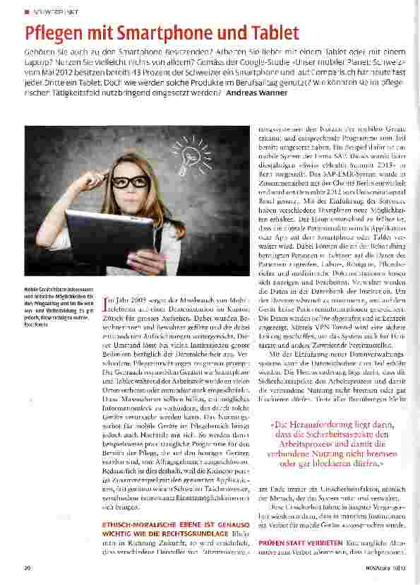 Vorschauseite 1: Pflegen mit Smartphone und Tablet